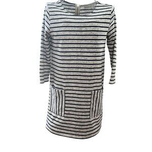 Abercrombie& Fitch Women’s Striped 3/4 Sleeve Black White Dress Size Small